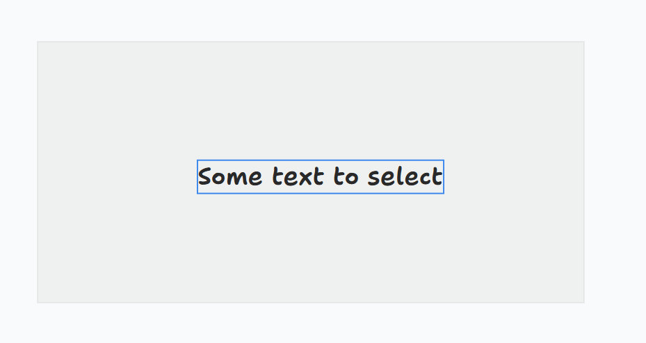 Select tool example